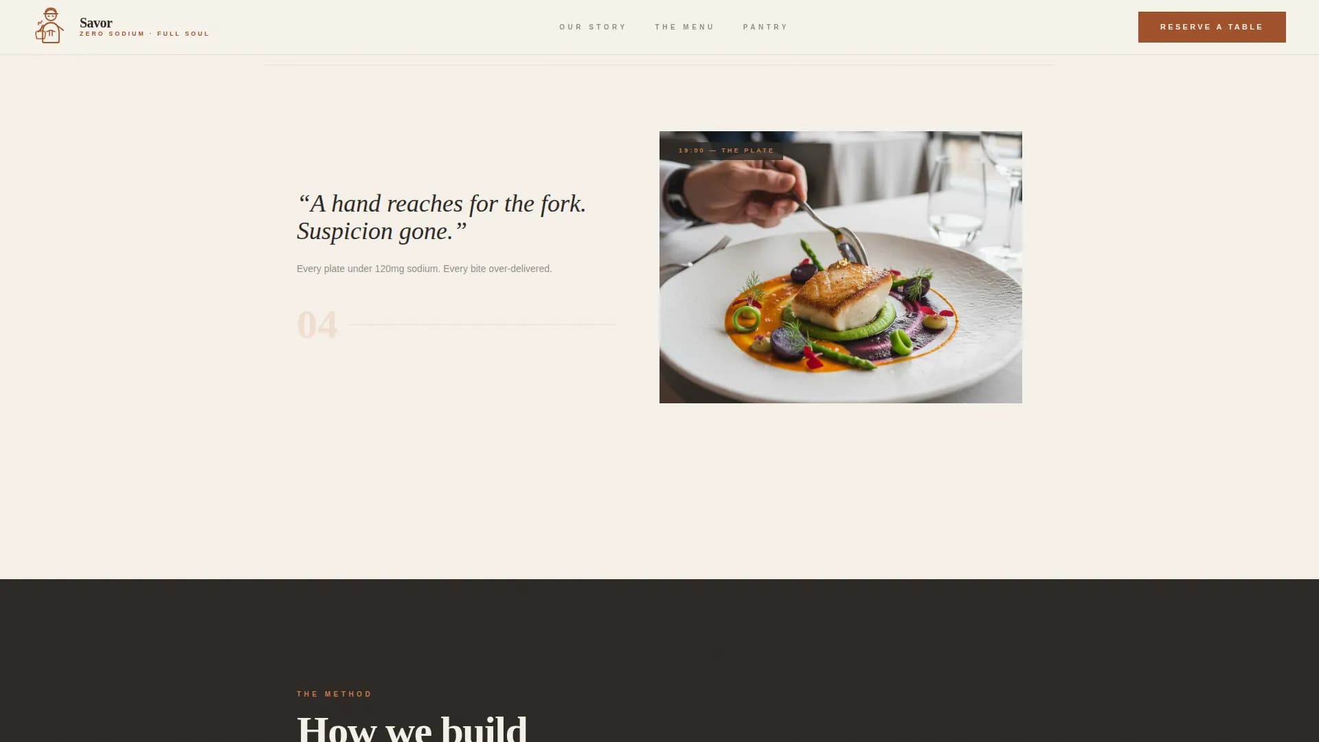 Ember — Curated Cardiac Restaurant Landing Page Template