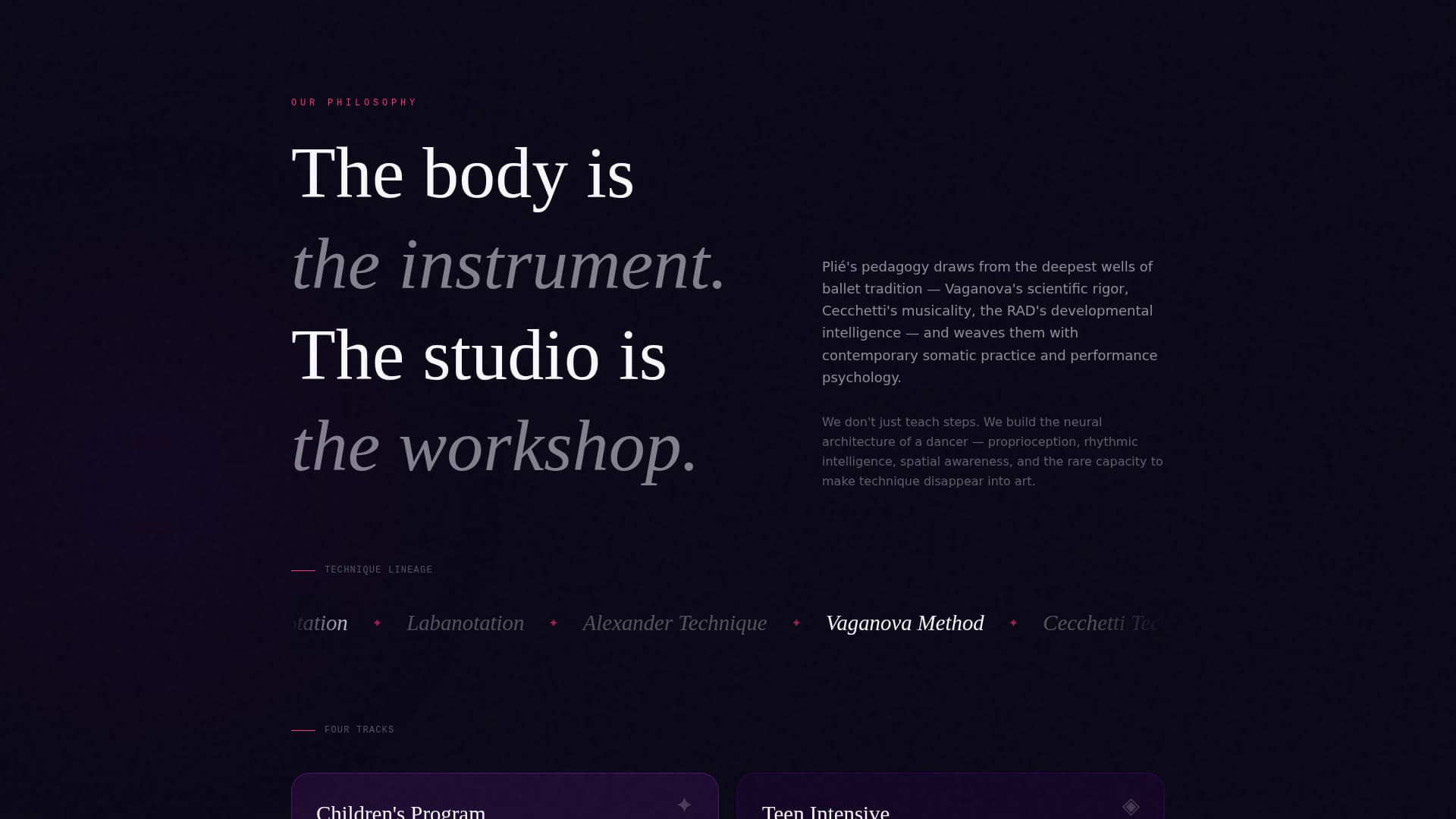 Dance Studio & Company Pre-Launch Website Template