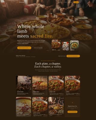 Regional & Specialty Restaurant Booking Website Template