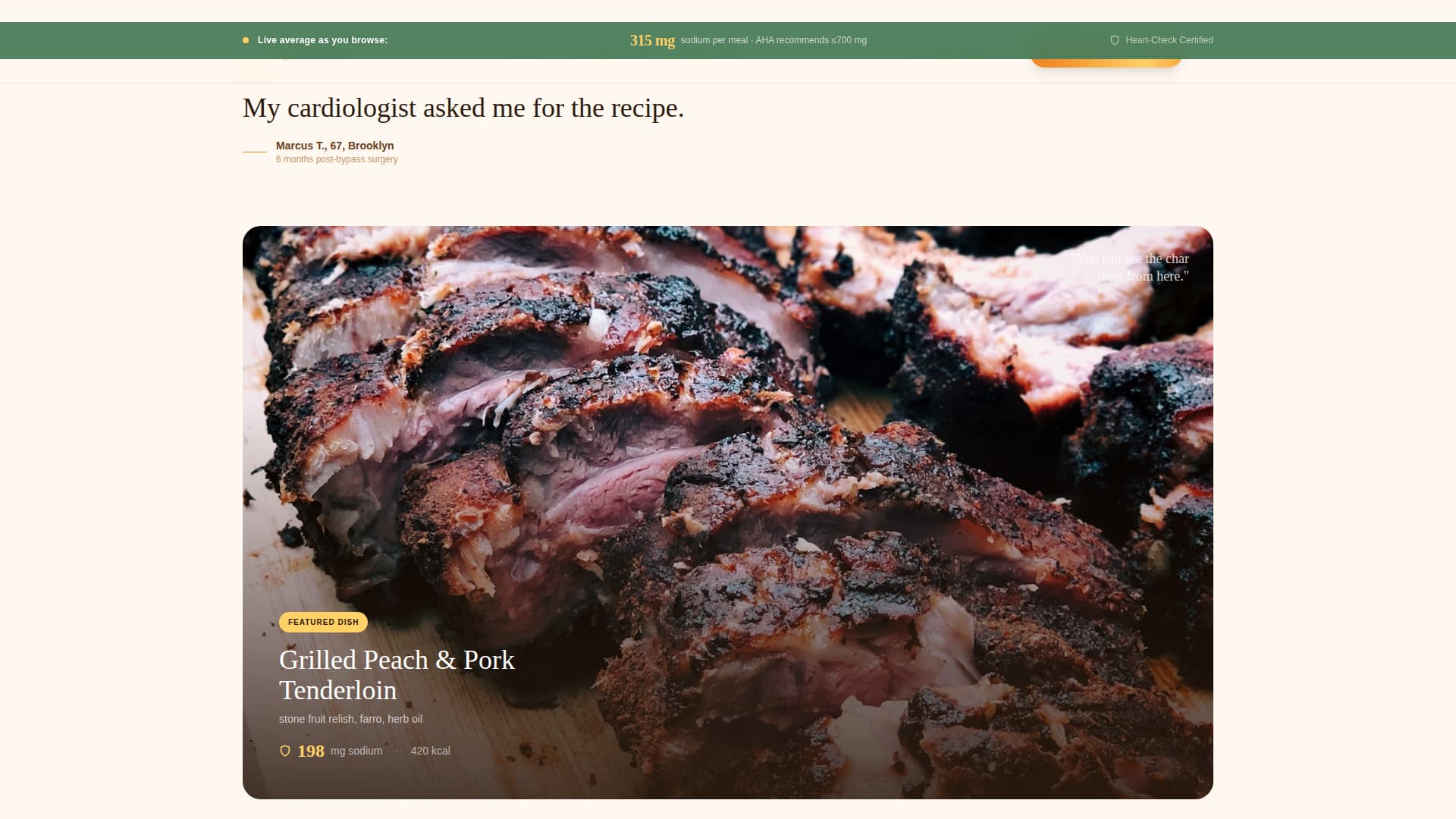 Low-Sodium Food & Dining Blog Website Template