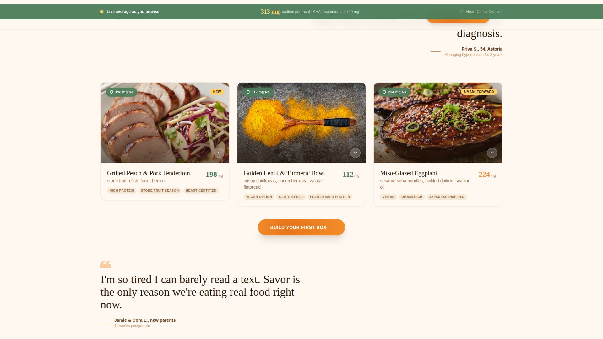 Low-Sodium Food & Dining Blog Website Template