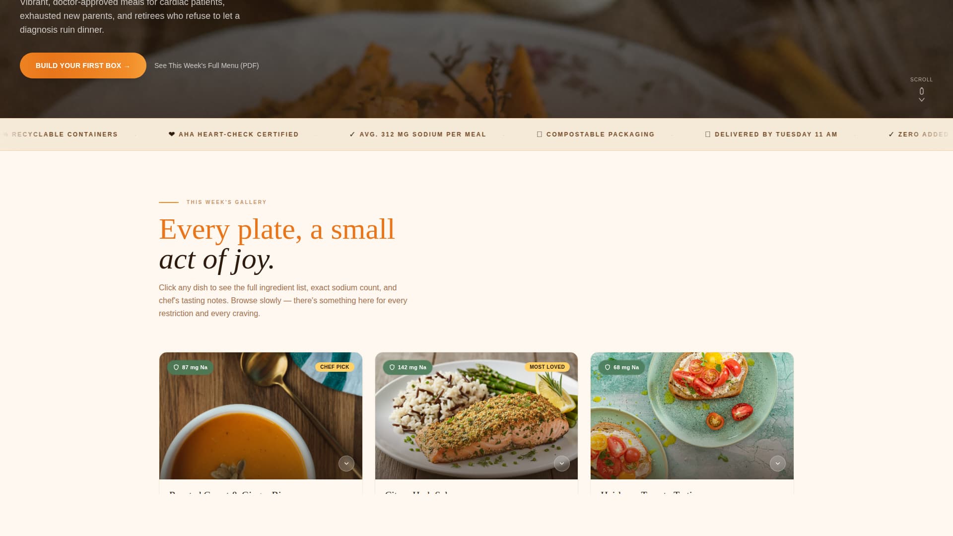 Low-Sodium Food & Dining Blog Website Template