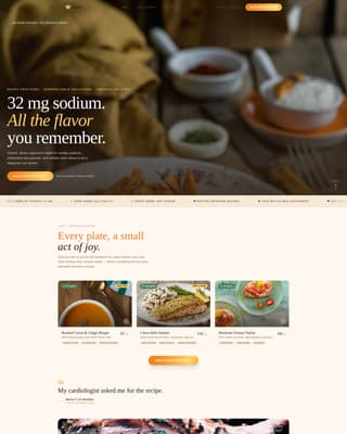Low-Sodium Food & Dining Blog Website Template