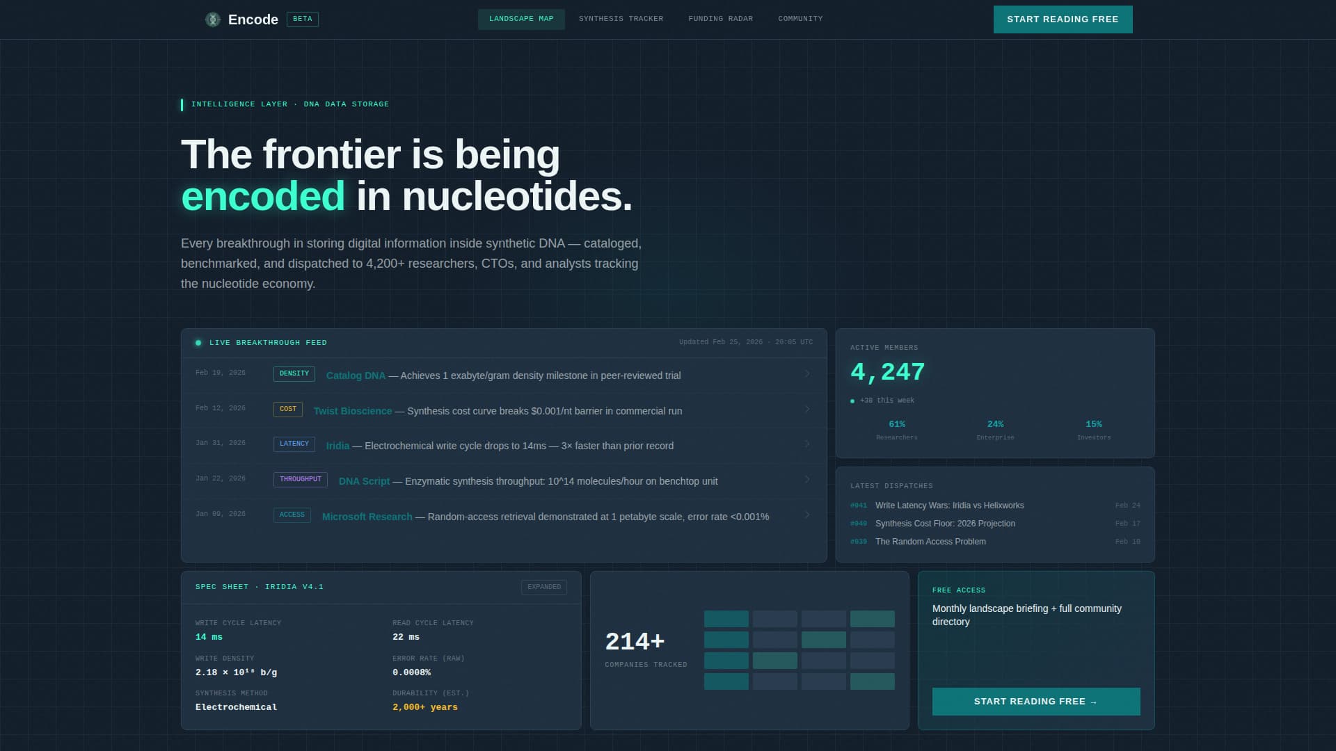 Helix — Authoritative Genetic Storage Landing Page Template