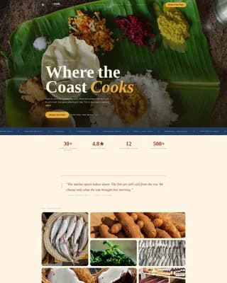 Expert Regional & Specialty Restaurant Portfolio & Case Study Website Template