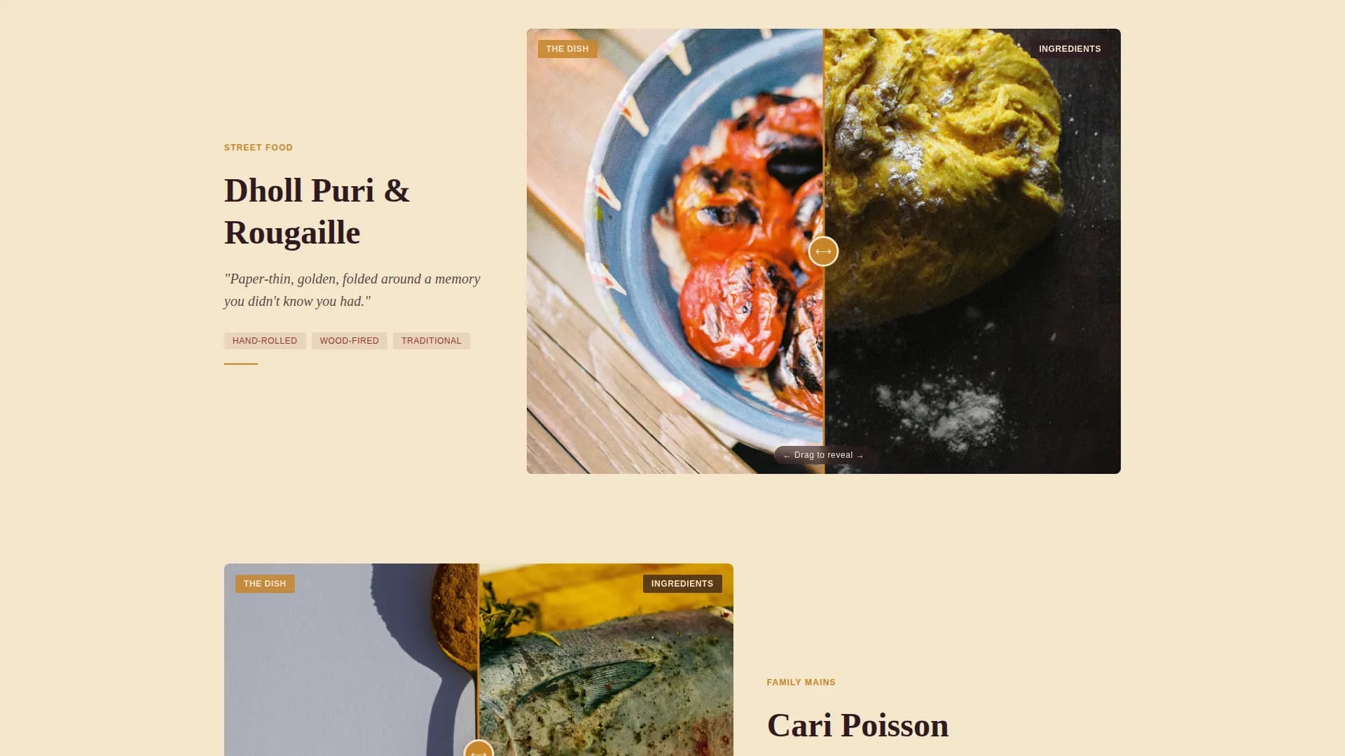 Island — Artisan Mauritian Catering Landing Page Template