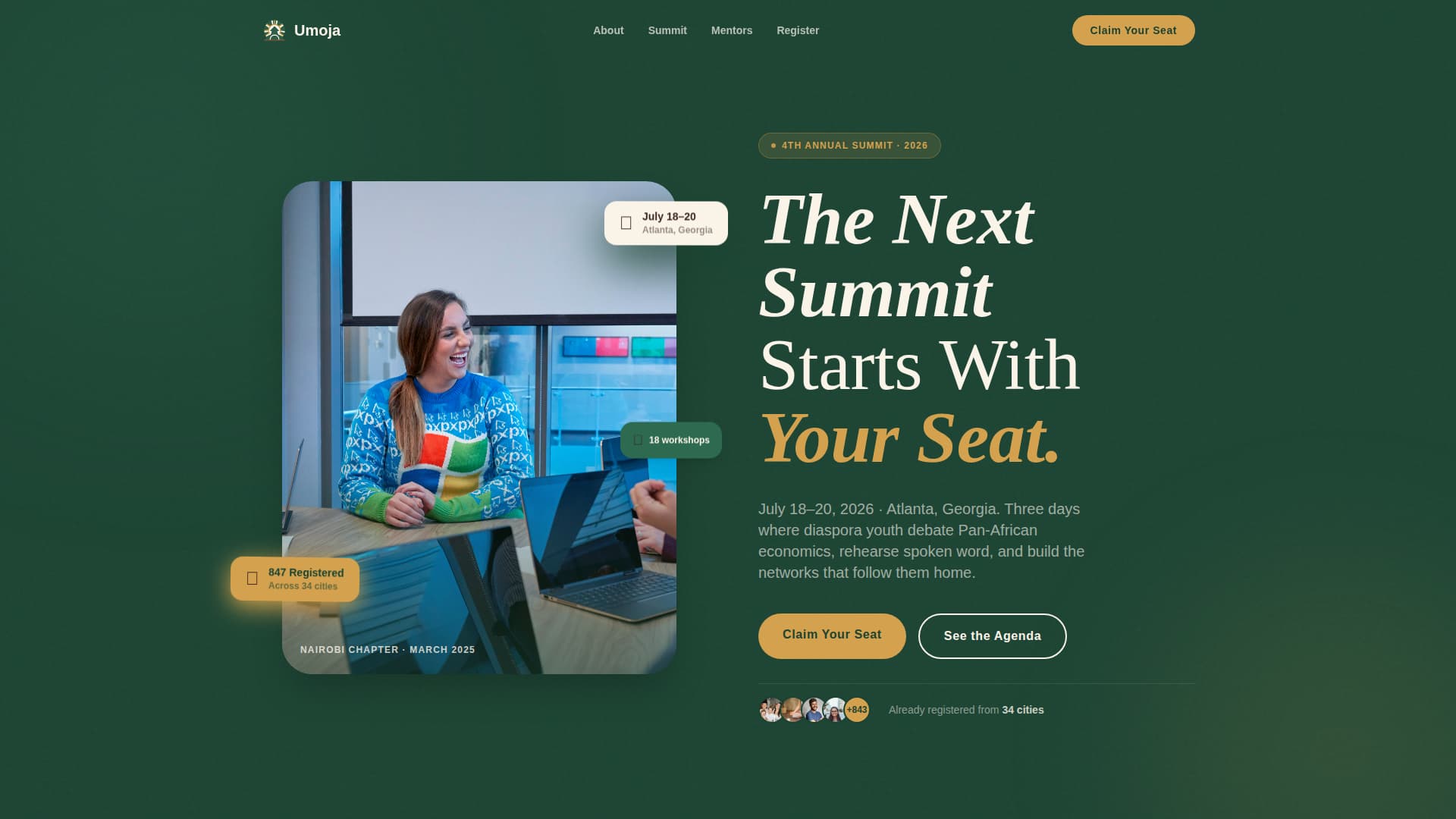 Umoja — Empowering African Community Landing Page Template