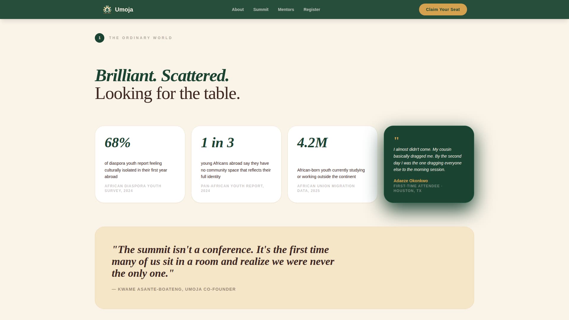 Umoja — Empowering African Community Landing Page Template
