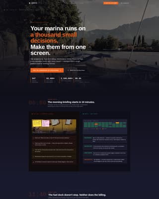Marina Operations Software Comparison Landing Page Template