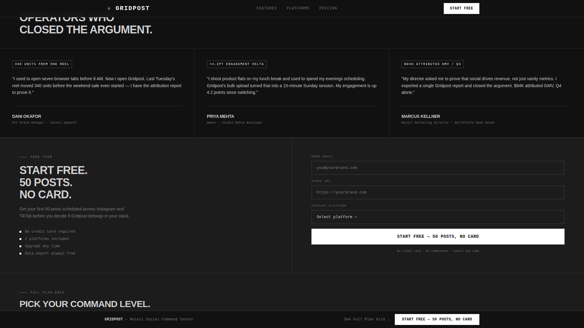 Retail Software Pricing & Packages Website Template