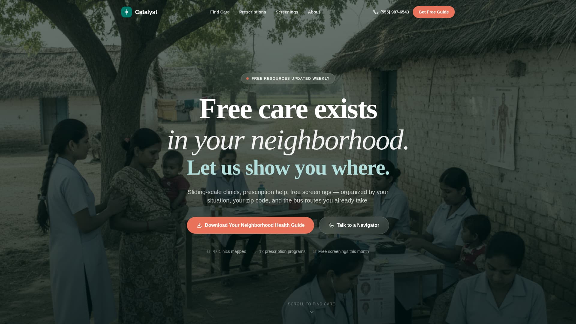 Healthcare Access Nonprofit Specialist Professional Website Template