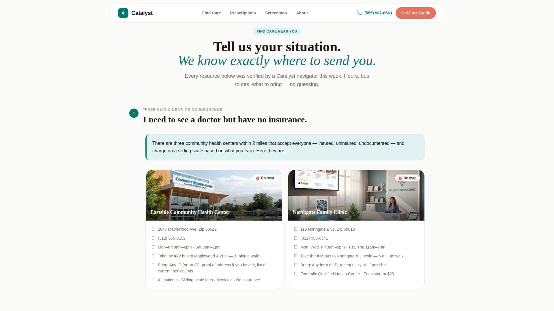 Healthcare Access Nonprofit Specialist Professional Website Template