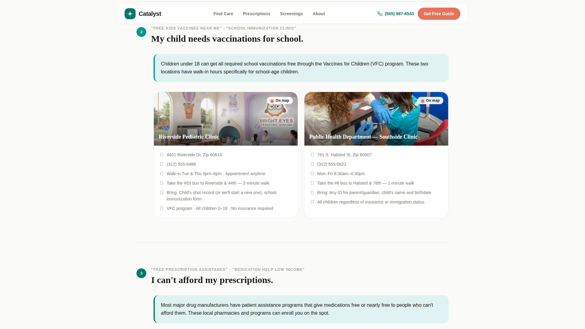 Healthcare Access Nonprofit Specialist Professional Website Template
