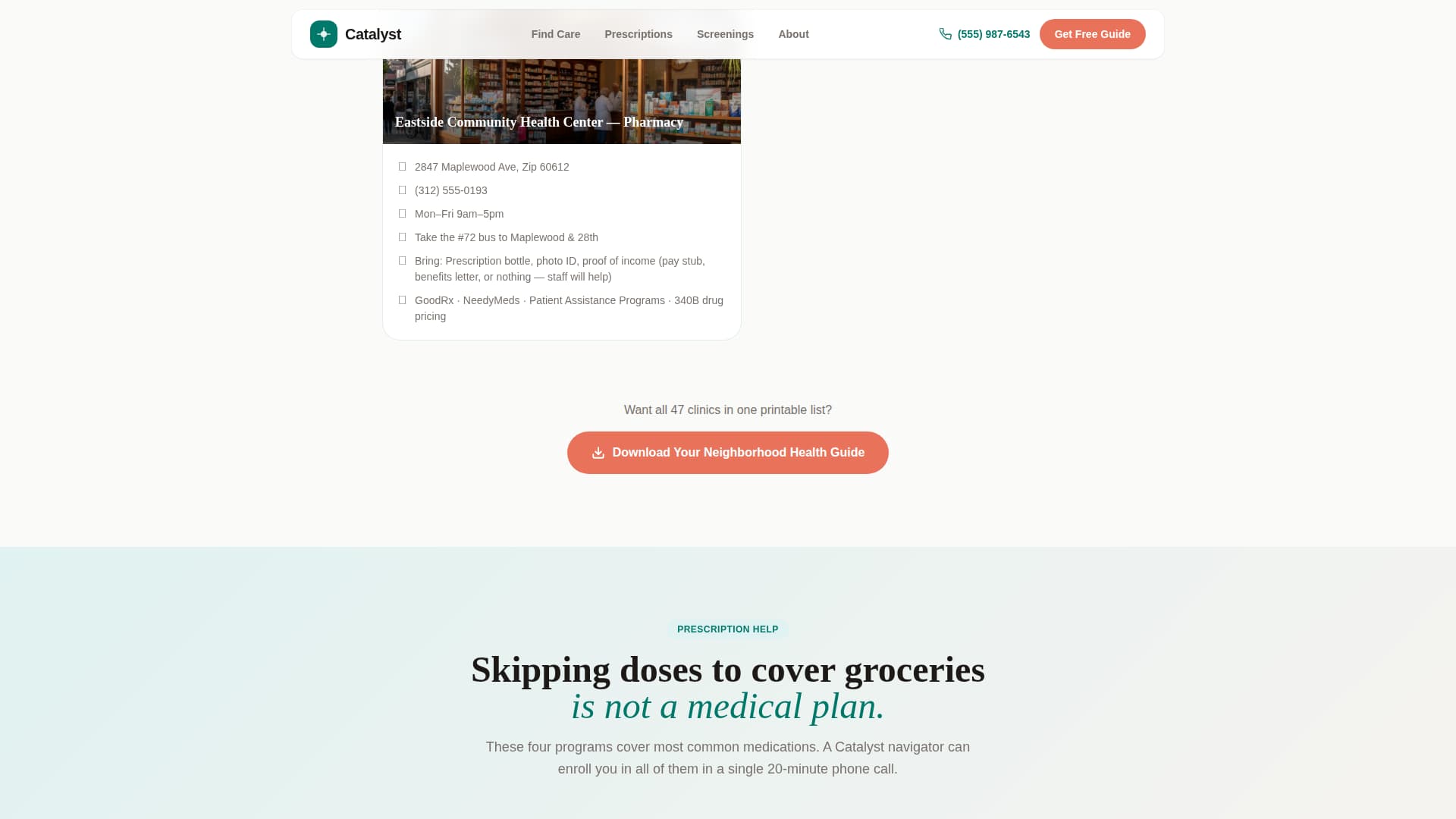 Healthcare Access Nonprofit Specialist Professional Website Template