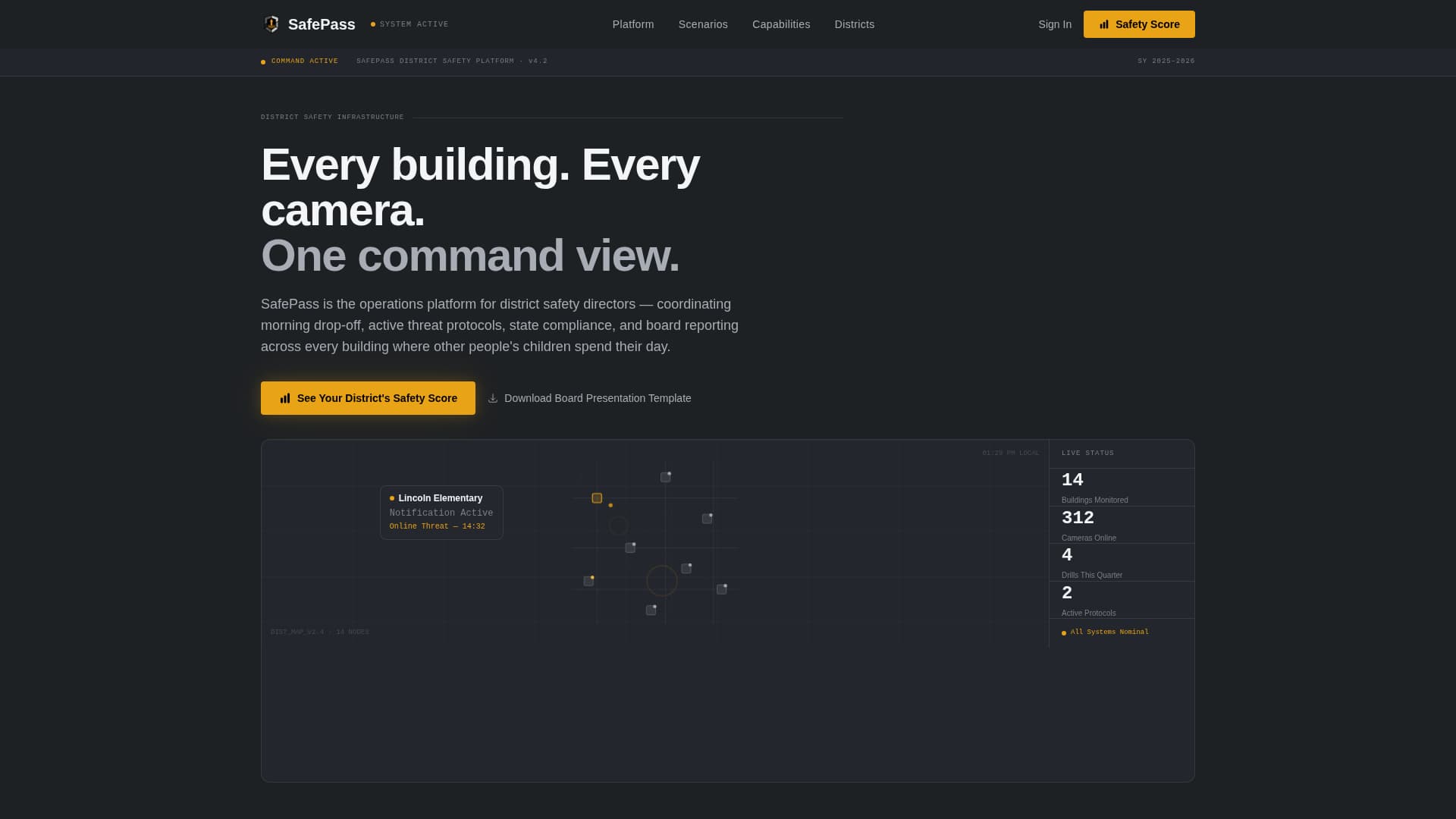 Safepass — Certified Campus Security Landing Page Template