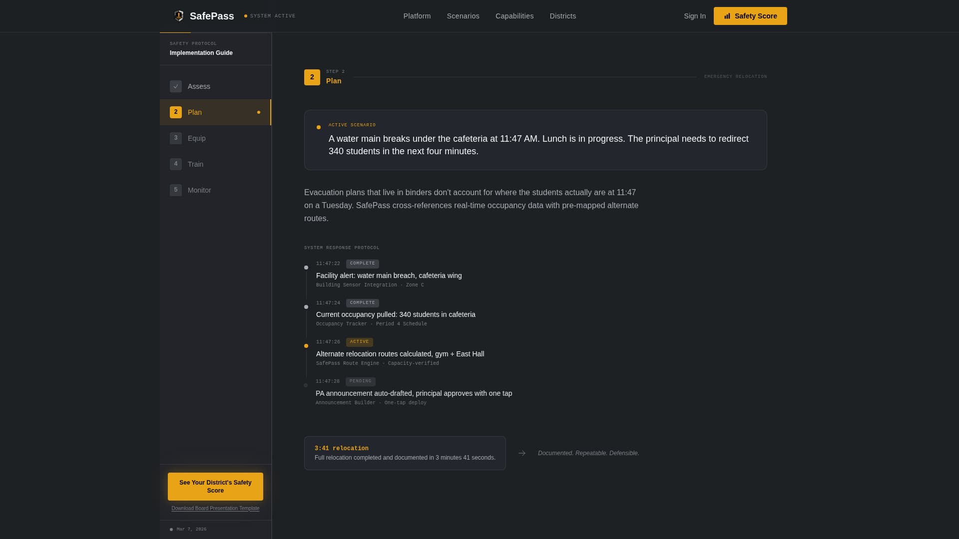 Safepass — Certified Campus Security Landing Page Template