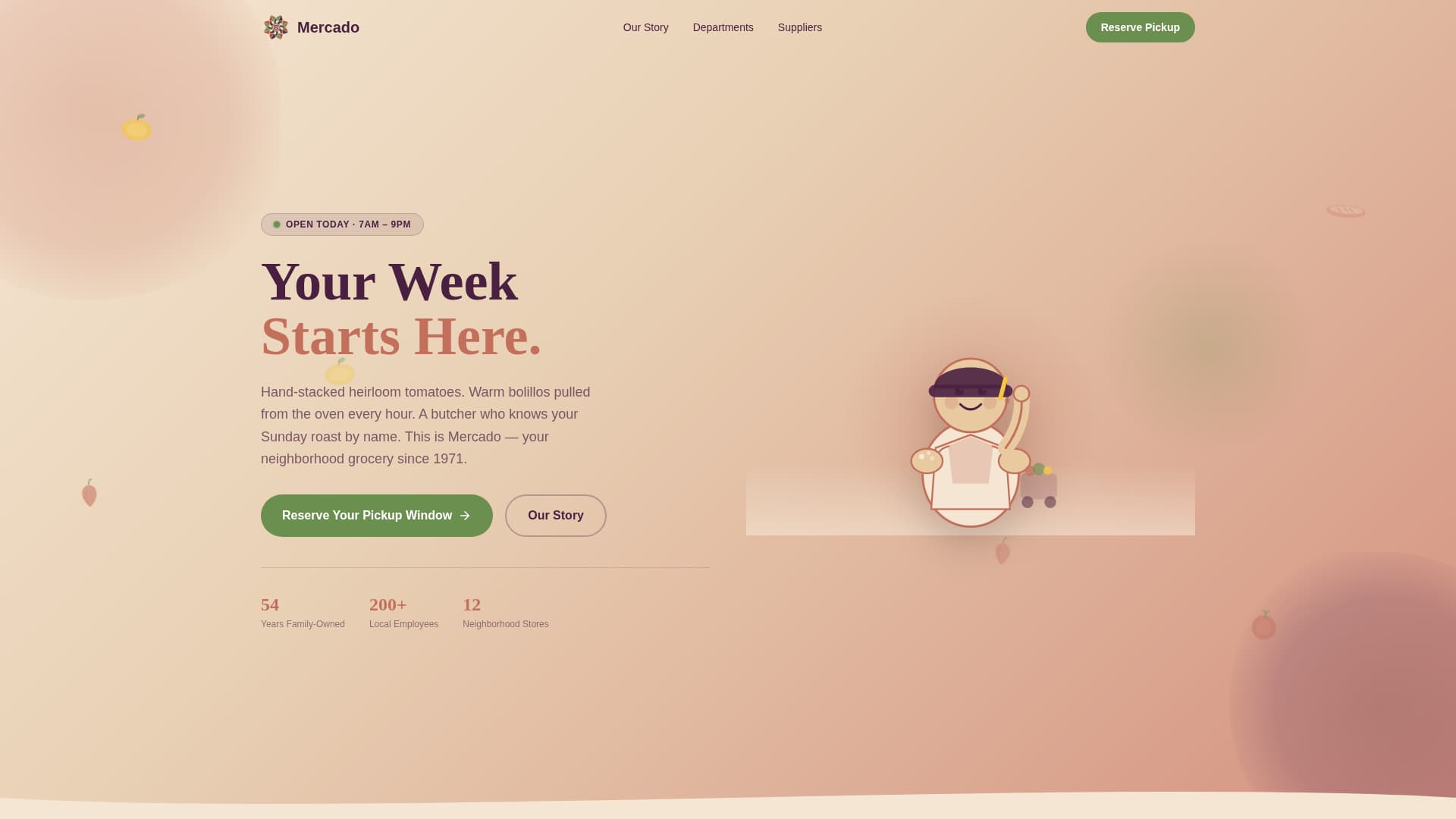 Mercado — Vibrant Latin Grocery Landing Page Template
