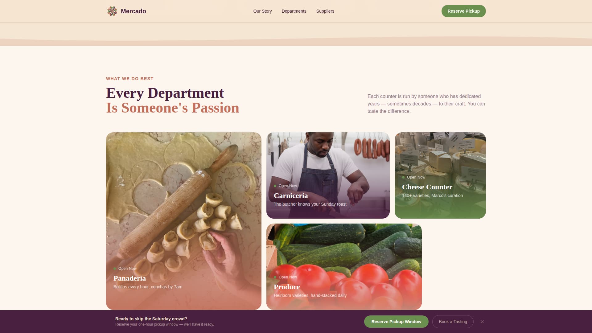 Mercado — Vibrant Latin Grocery Landing Page Template