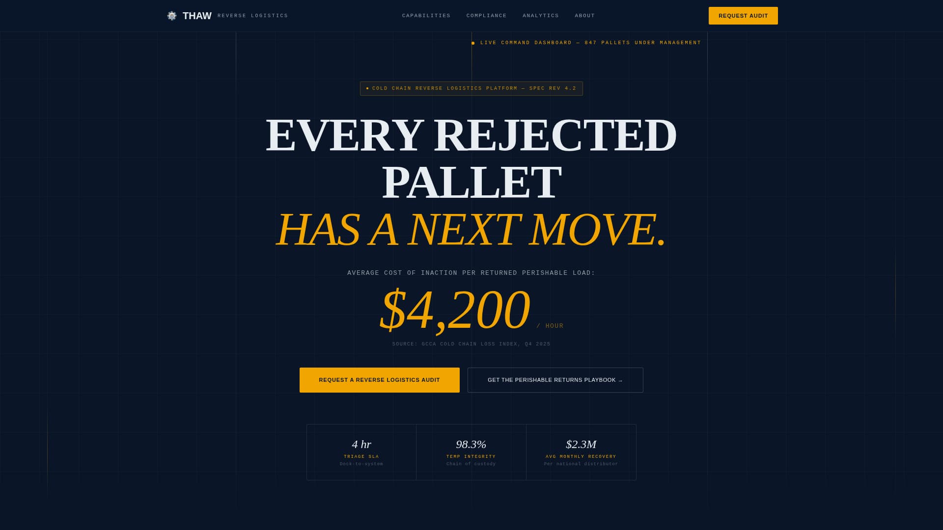 Chill — Precision Cold Chain Landing Page Template