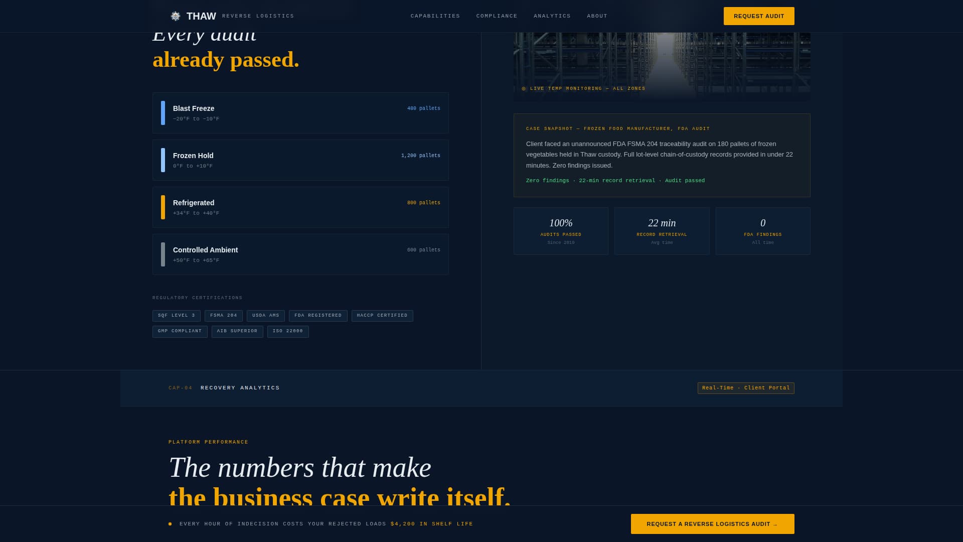 Chill — Precision Cold Chain Landing Page Template