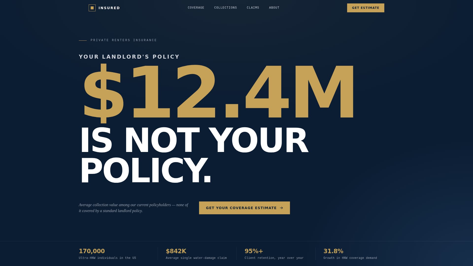 Complete High Net Worth Individual Insurance Professional Website Template