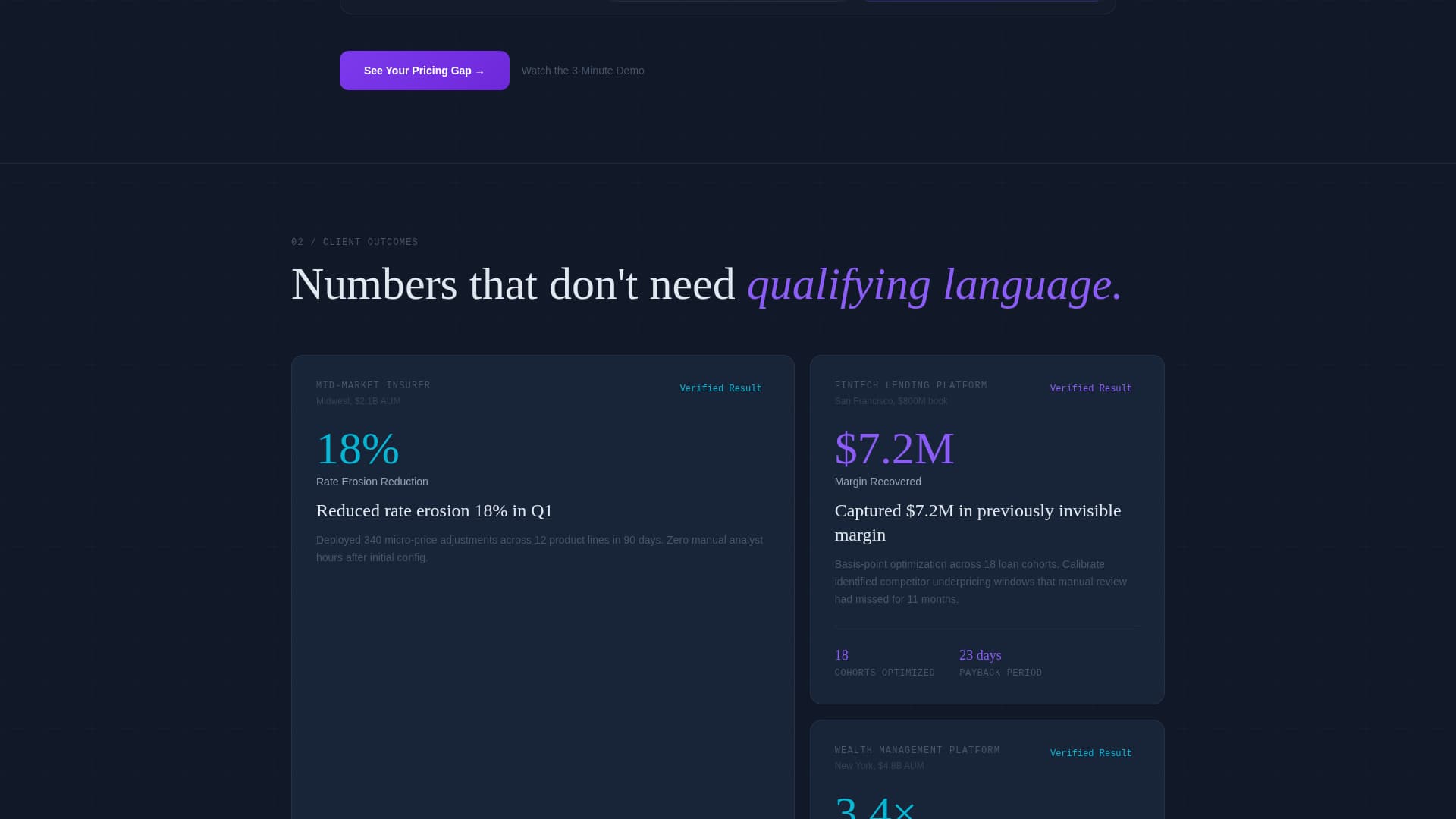 Specialist AI for Financial Services Pricing & Packages Website Template