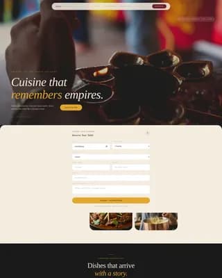 Regional & Specialty Restaurant Appointment Booking Website Template