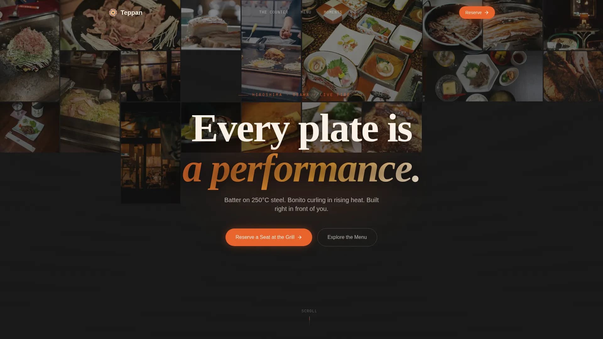 Teppan - Luxe Okonomiyaki Restaurant Landing Page Template
