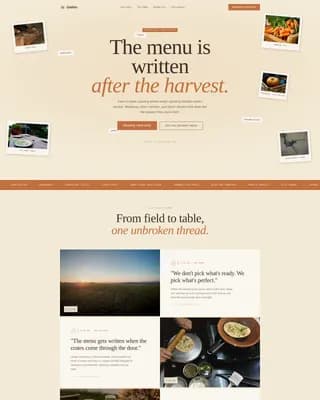 Table — Heirloom Catering Service Landing Page Template