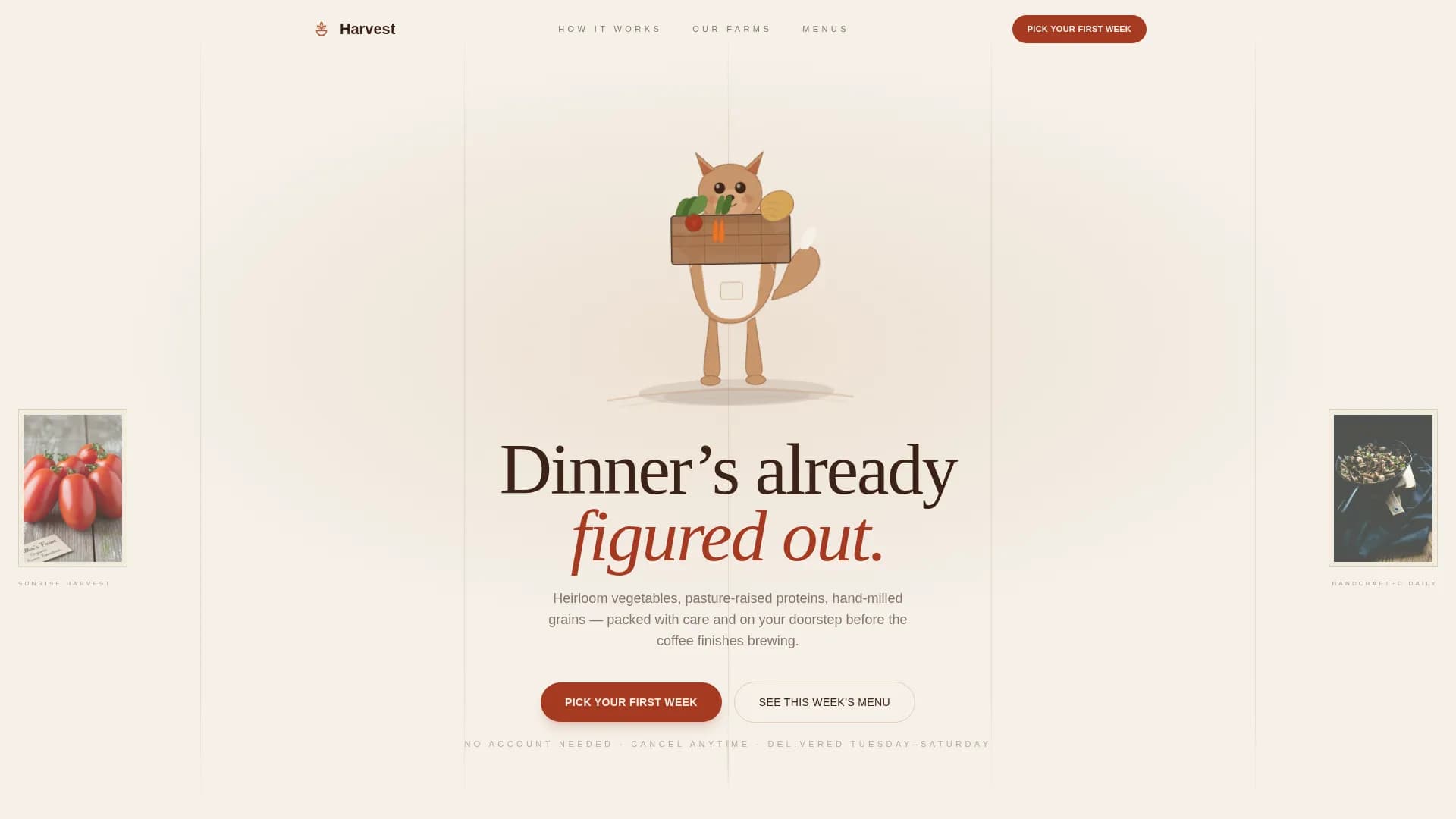 Bounty — Premium Organic Delivery Landing Page Template