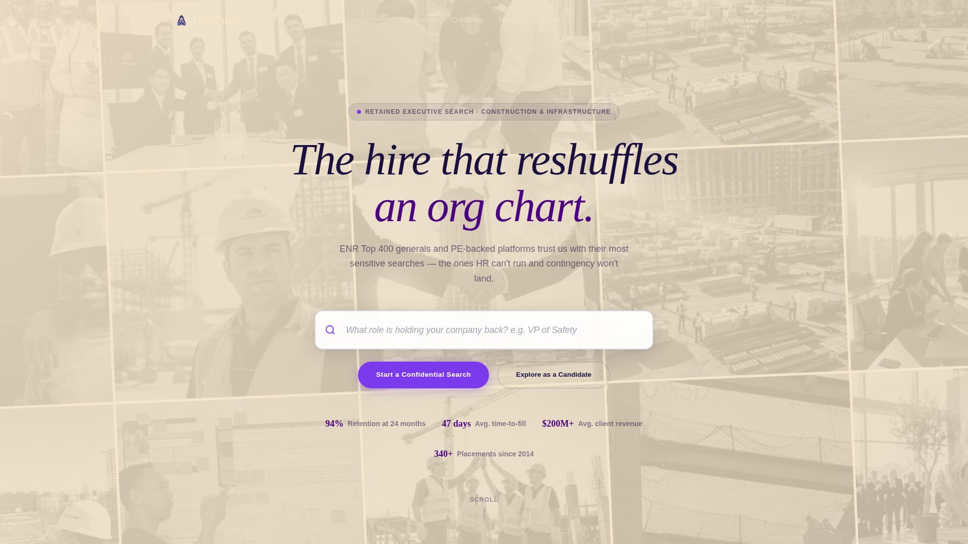 Recruitment & Hiring Specialist Portfolio Website Template