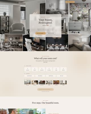 Curate — Premium Interior Design Landing Page Template