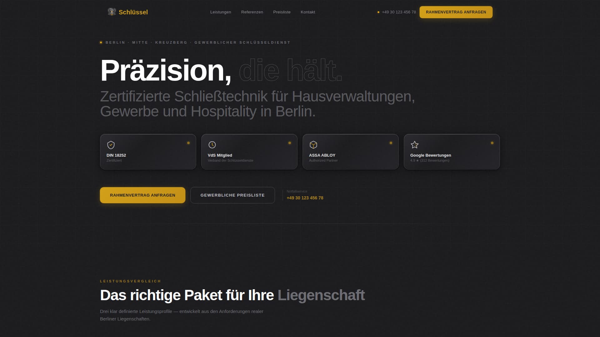 Unlock — Precision Security Services Landing Page Template