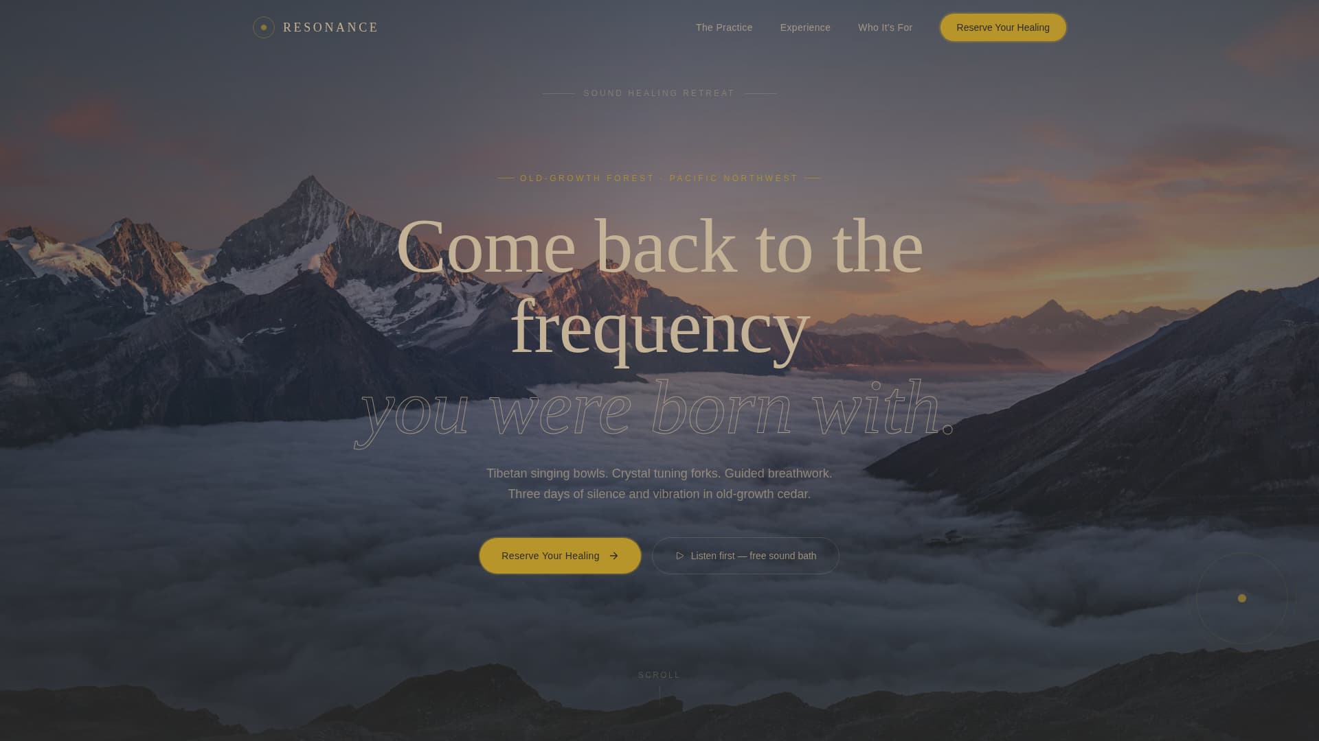 Wellness Modalities Appointment Booking Website Template