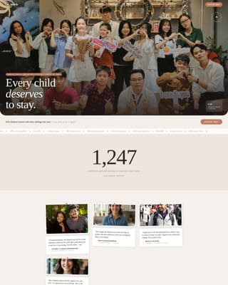 Child Welfare Nonprofit Reviews Website Template