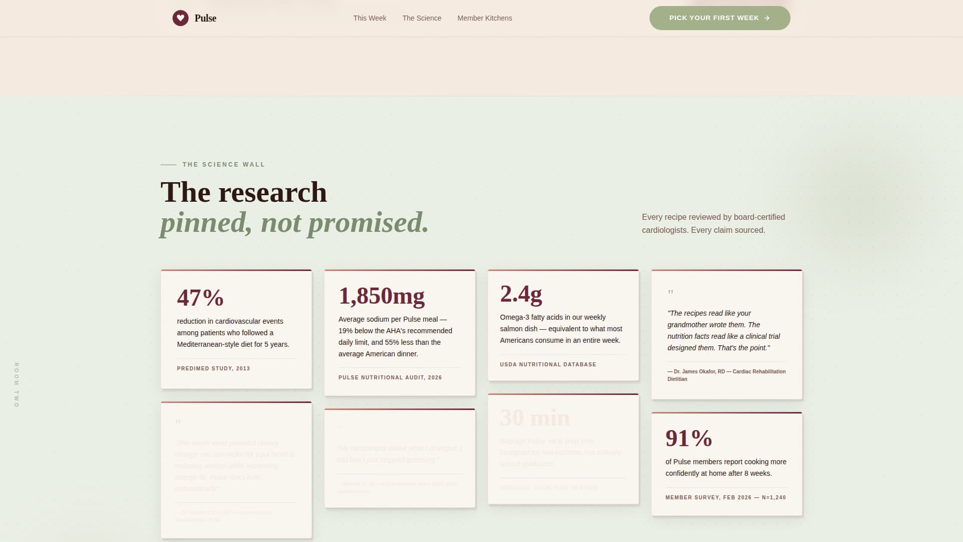 Pulse - Wholesome Mealkit Landing Page Template