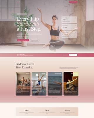 Soar — Dynamic Gymnastics Academy Landing Page Template