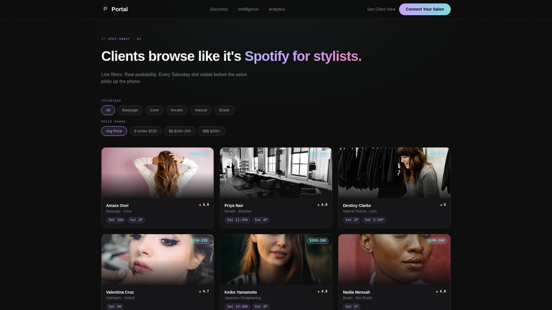 Specialist Beauty & Salon Software & SaaS Professional Website Template