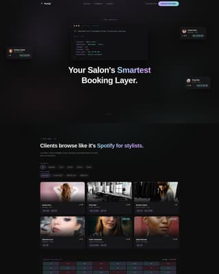 Specialist Beauty & Salon Software & SaaS Professional Website Template