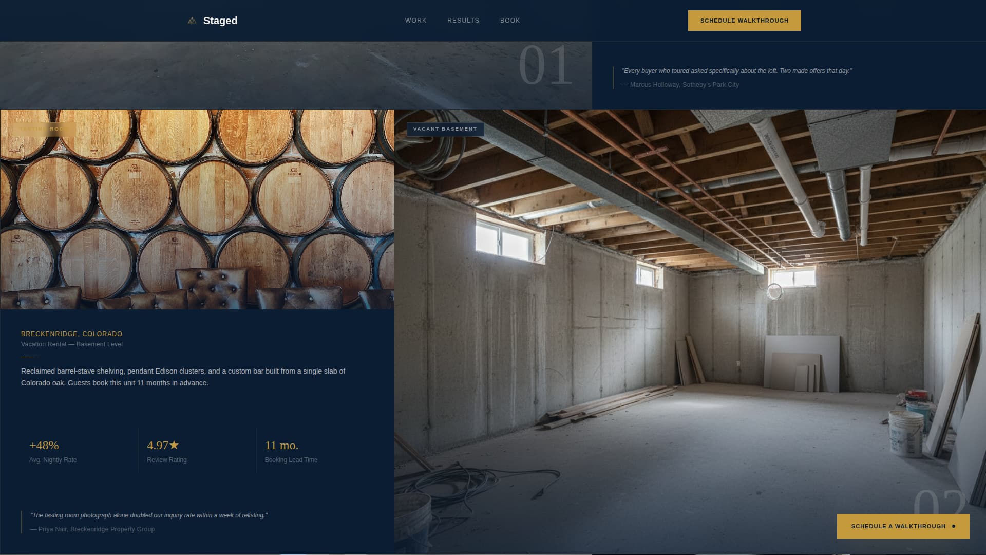 Mountain Property Real Estate Booking Website Template