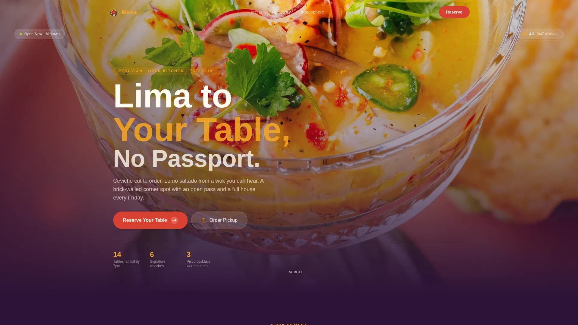 Local Regional & Ethnic Restaurant Professional Website Template