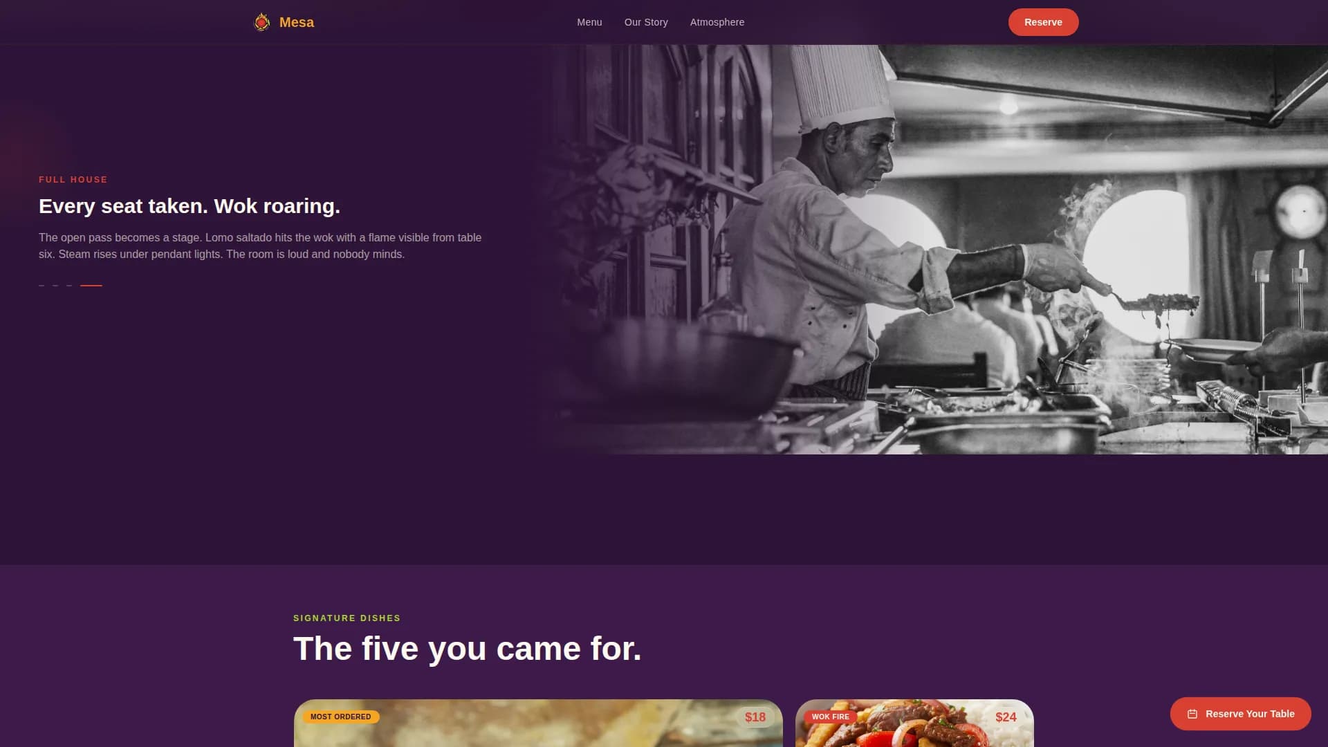 Local Regional & Ethnic Restaurant Professional Website Template