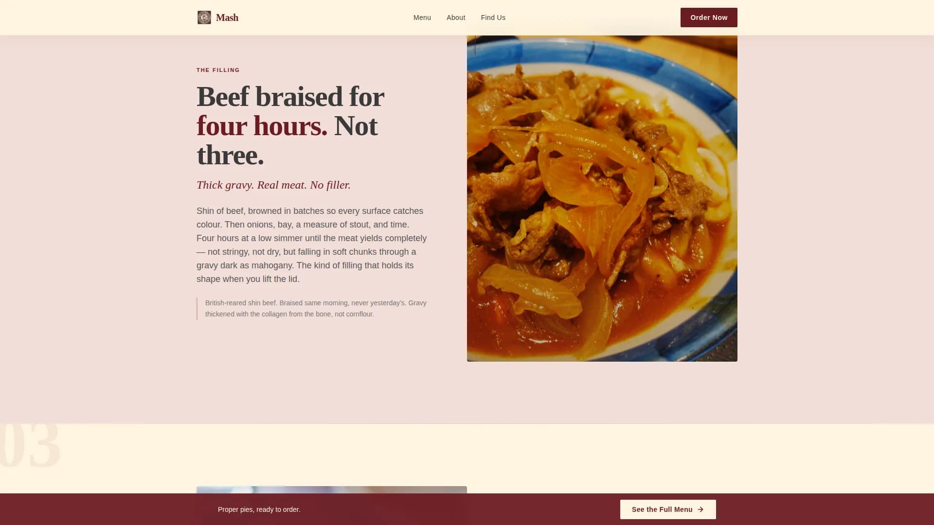 Regional & Specialty Restaurant Professional Website Template