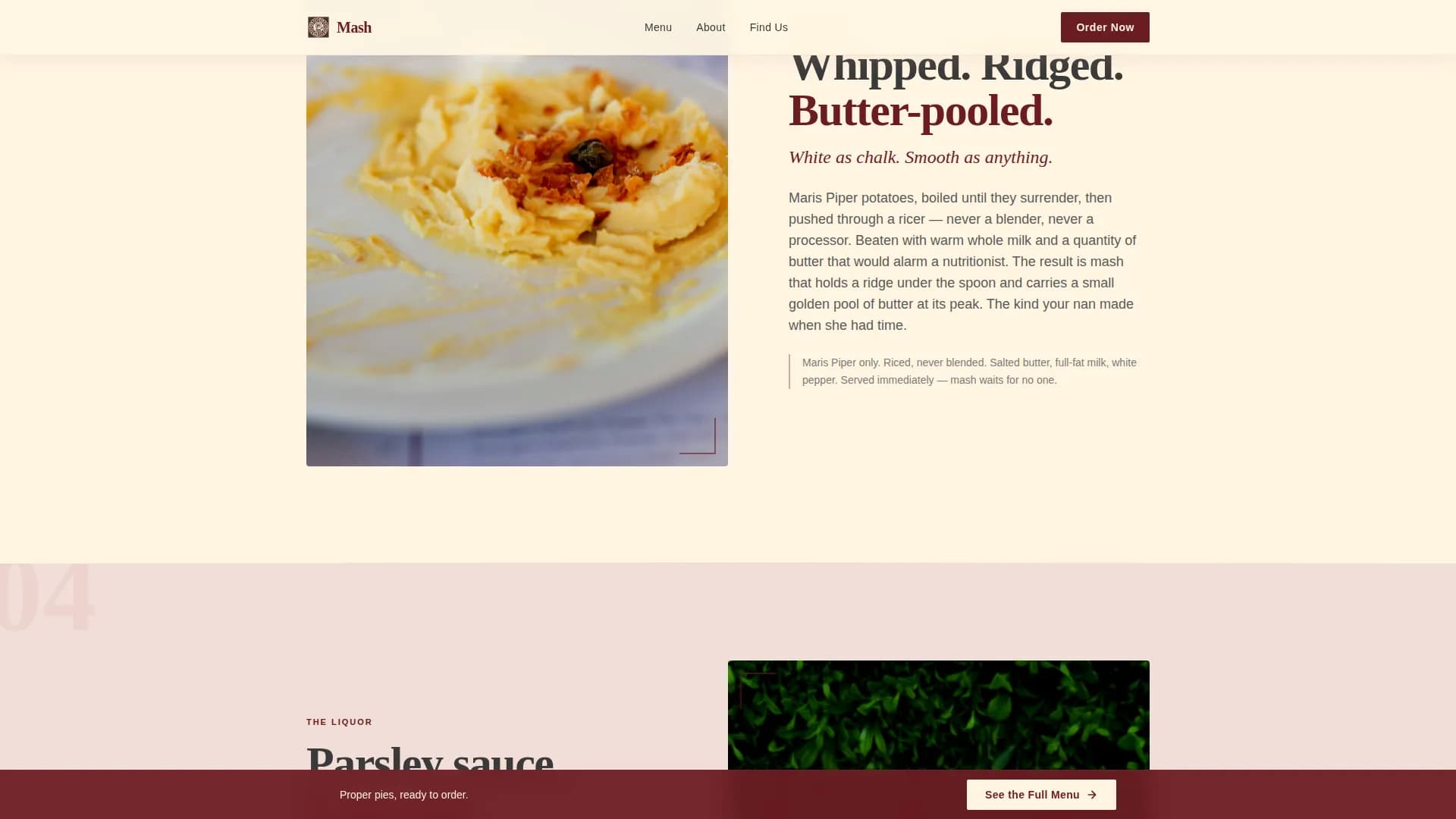 Regional & Specialty Restaurant Professional Website Template