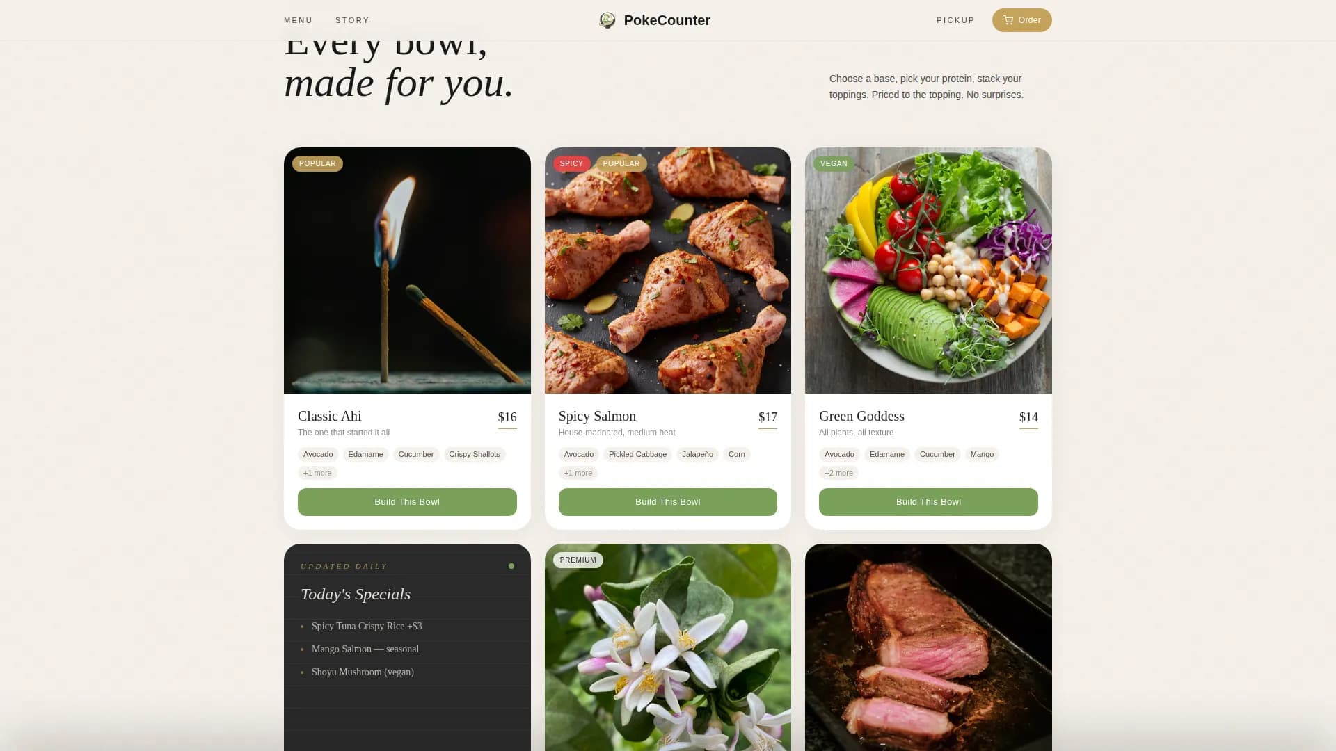Regional & Specialty Restaurant Professional Website Template