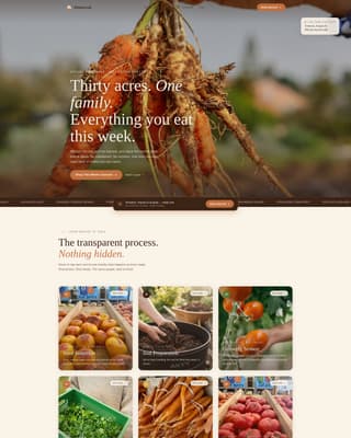 Harvest — Rustic Sustainable Farm Landing Page Template