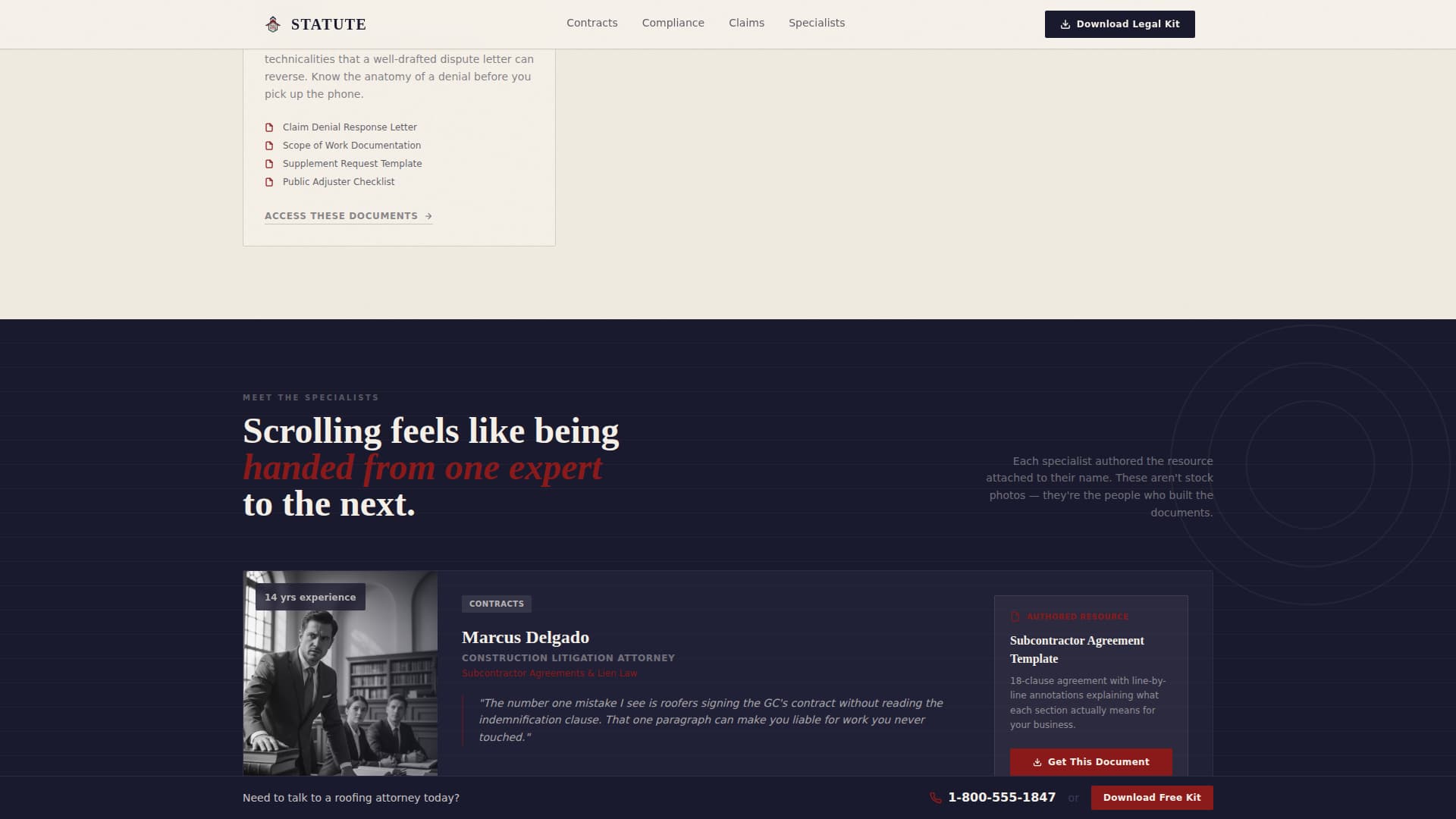Codify — Authoritative Roofing Contractor Landing Page Template