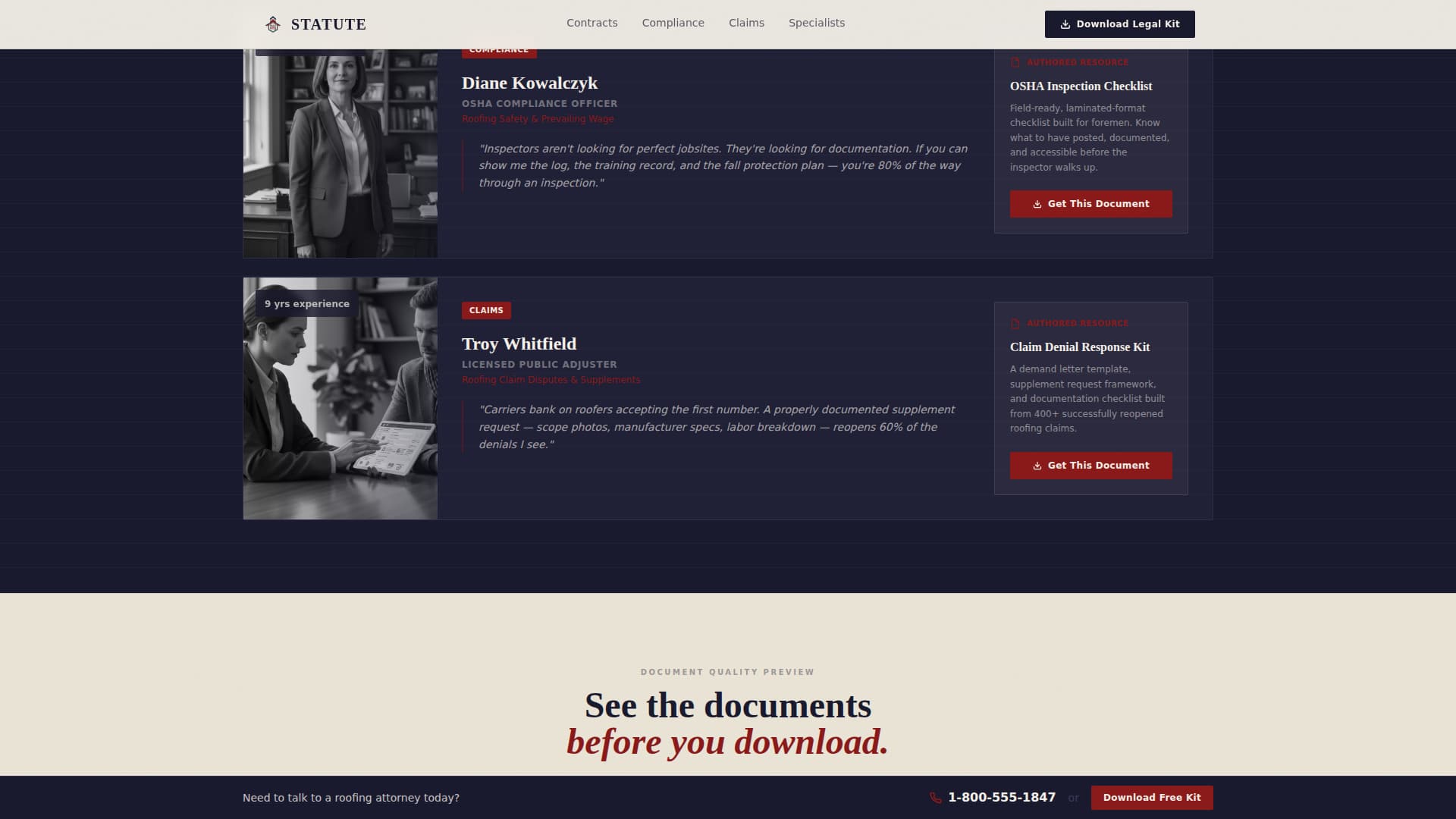Codify — Authoritative Roofing Contractor Landing Page Template