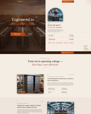 Torque — Authoritative Electrical Transformer Landing Page Template