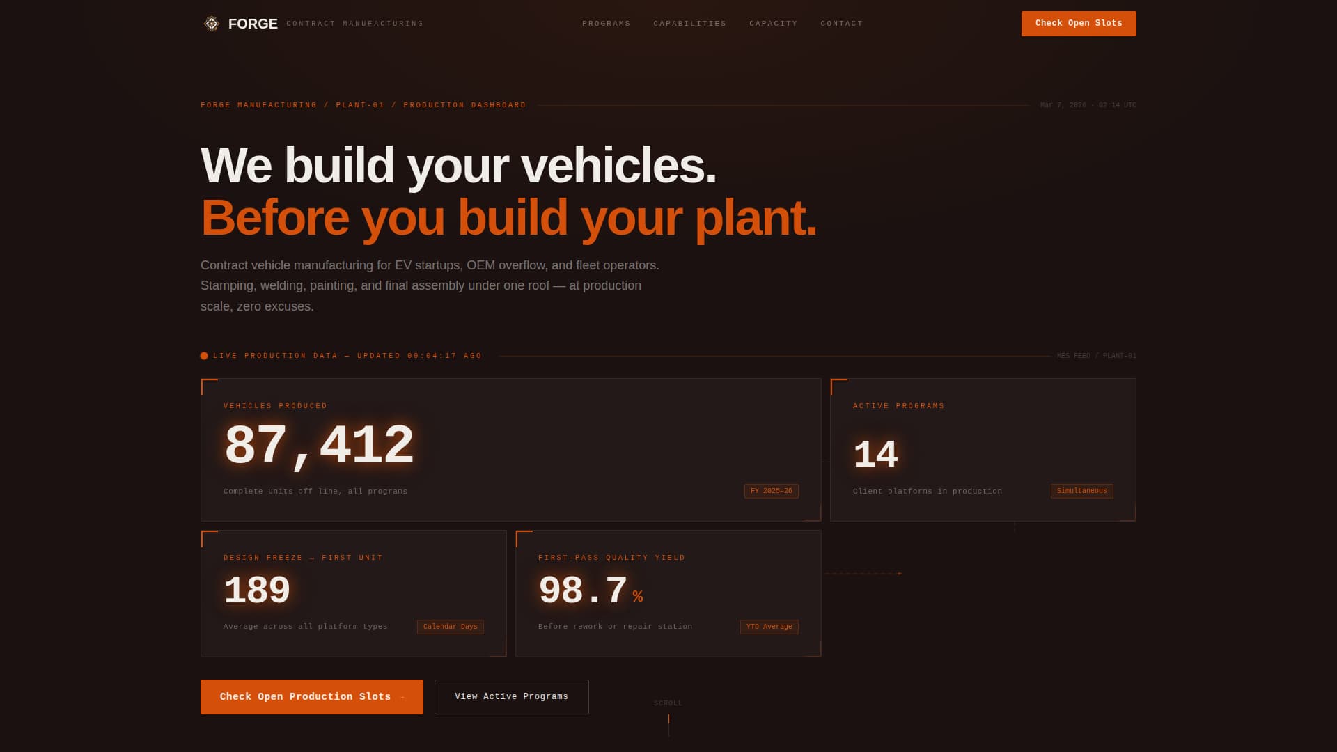 Automotive Manufacturing Professional Website Template